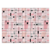 Retro Roze Net en Starbursts Tablecloth Tafelkleed (Voorkant (Horizontaal))