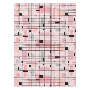 Retro Roze Net en Starbursts Tablecloth Tafelkleed