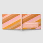 Retro Roze Oranje Aangepaste Bruidsdouche Bedanktk Gastenboek (Volledig)