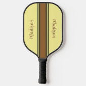 Retro Roze, Paarse & Fuchia Gestreept Pickleball Paddle (Achterkant)
