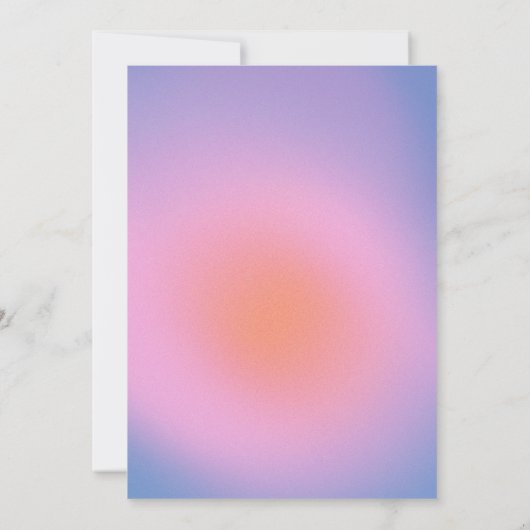 Retro Roze Paarse Gradient 40ste Verjaardagsfeest Kaart (Achterkant)