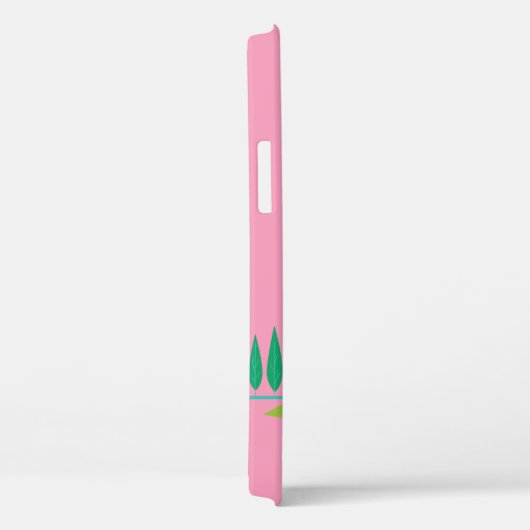 Retro Roze Palm Springs iPhone / iPad case (Achterkant / Rechts)