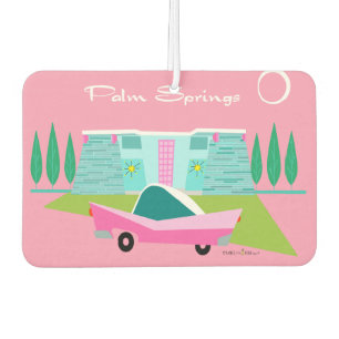 Retro roze Palm Springs luchtverfrisser