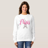 Retro Roze Paris Sweatshirt (Voorkant volledig)