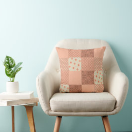 Retro Roze Patchwork Kussen
