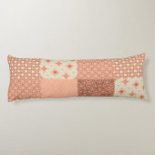 Retro Roze Patchwork Lichaamskussen (Achterkant)