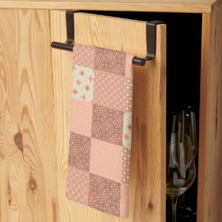 Retro Roze Patchwork Theedoek
