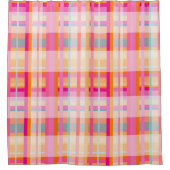 Retro  roze patroon in pastels douchegordijn (Voorkant)