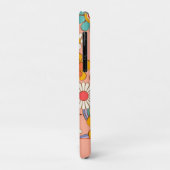 Retro Roze Perzik Sinaasappel Groovy Bloemen Trend Case-Mate iPhone Case (Achterkant/links)