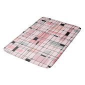 Retro roze raster en Starbursts Bath Mat (Gekanteld)
