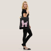 Retro Roze Robuuste aangepaste Canvas tas (Op model)