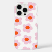Retro Roze Rode Bloemen Chic Whimsical Preppy Hipp Case-Mate iPhone Case (Achterkant)