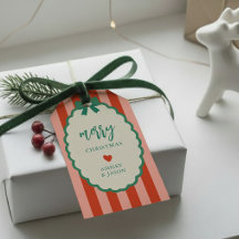 Retro roze, rode en groene gestreepte vrolijk kers