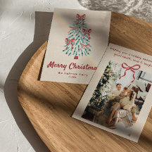 Retro Roze Rode Hand Getrokken Linten Boom Kerstmi