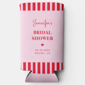 Retro Roze & Rode Strepen Bruiloft Custom (Voorkant)