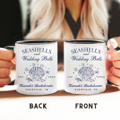 Retro Roze Schelpen & Trouwbellen Bachelorette Koffiemok