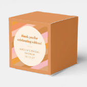 Retro Roze Sinaasappel Custom Vrijgezellenfeest Da Bedankdoosjes (Achterkant)