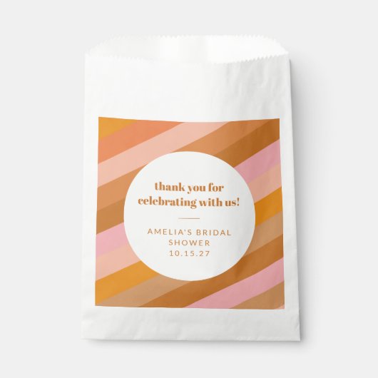 Retro Roze Sinaasappel Custom Vrijgezellenfeest Da Bedankzakje (Voorkant)
