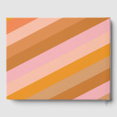 Retro Roze Sinaasappel Custom Vrijgezellenfeest Da Gastenboek (Achterkant)