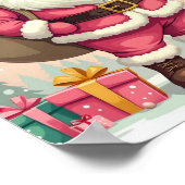 Retro roze Sinterklaas Poster (Hoek)