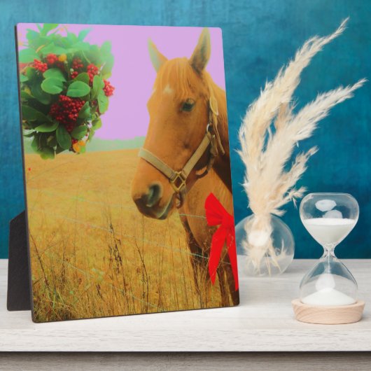 Retro roze sky Kerstmis Fotoplaat (Zijkant)