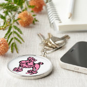 Retro Roze Sleutelhanger (Zijkant)