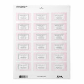 Retro Roze Snoep Stripes Bakery Etiket (Full Sheet)