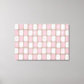 Retro Roze Starbursts Verpakt Canvas (Voorkant)