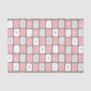 Retro Roze Starbursts Weefselpapier Tissuepapier