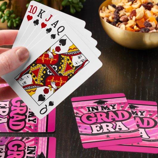 Retro roze stijlvol plezier in mijn Afstudeerder t Pokerkaarten