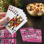 Retro roze stijlvol plezier in mijn Afstudeerder t Pokerkaarten (Insitu)