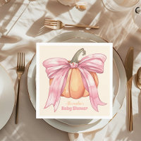 Retro Roze Strikende Pompoen Baby Shower