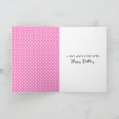 Retro roze telefoon verjaardag kaart (Binnen)