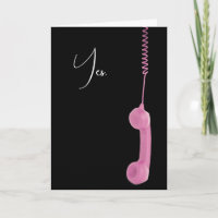 Retro roze telefoon voor het krijgen van oude verj
