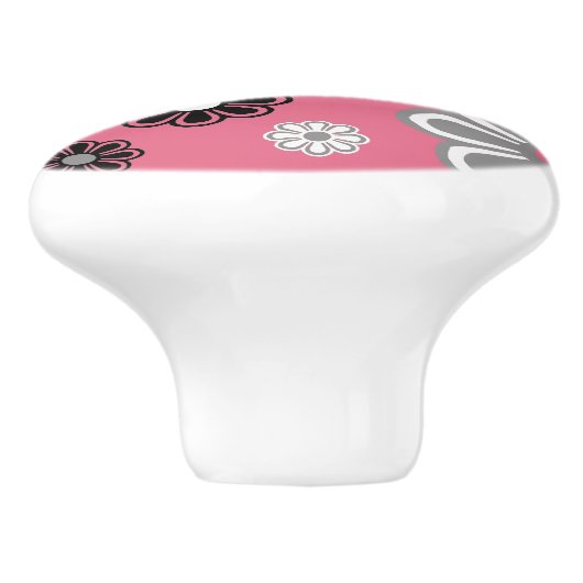 Retro Roze ventilatoraansteker Keramische Knop (Zijkant)