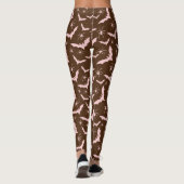 Retro roze vleermuizen spin meisje minimale Hallow Leggings (Achterkant)