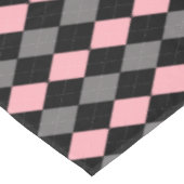 Retro Roze Zwart Grijs Argyle Tafelkleed (Gekanteld)