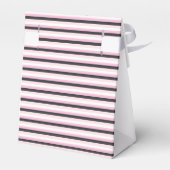 Retro Roze Zwarte Halloween Verjaardag Bedankdoosjes (Achterkant)