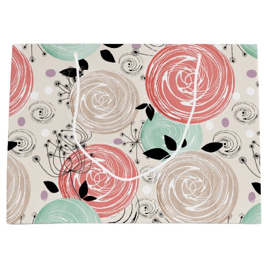 Retro, rozen groot cadeauzakje (Voorkant)