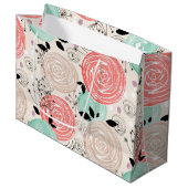 Retro, rozen groot cadeauzakje (Voorkant Gekanteld)