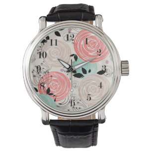 Retro, rozen horloge