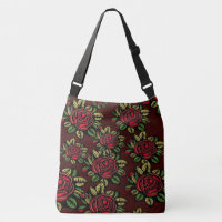 Retro rozen kunst abstracte kleurrijke canvas tas