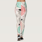 Retro, rozen leggings (Achterkant)