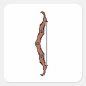 Retro RPG Bow Vierkante Sticker (Voorkant)