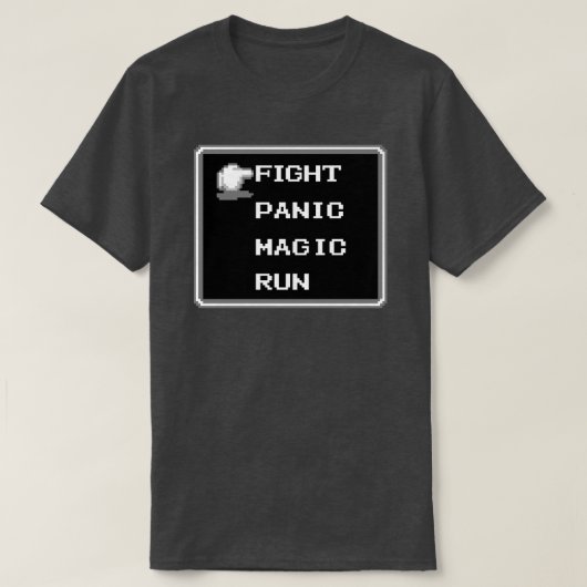Retro RPG Menu T-Shirt (8-bits) (Design voorkant)