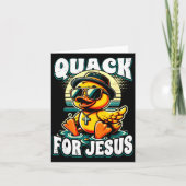 Retro Rubber Duck Christian Rubber Ducky Quacks Fo Kaart (Voorkant)