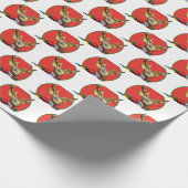 Retro Rudolph Cadeaupapier (Hoek)