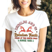 Retro Rudolph en Co. Rendier behandelt Kerstmis Tri-Blend Shirt