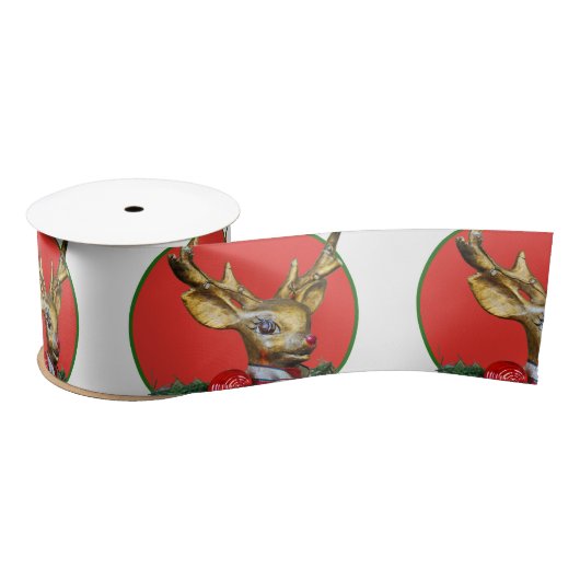 Retro Rudolph Satin Ribbon Lint (Spoel)
