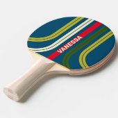 Retro Rugby Across Ark Striping with Name Tafeltennisbatje (Voorkant Gekanteld)